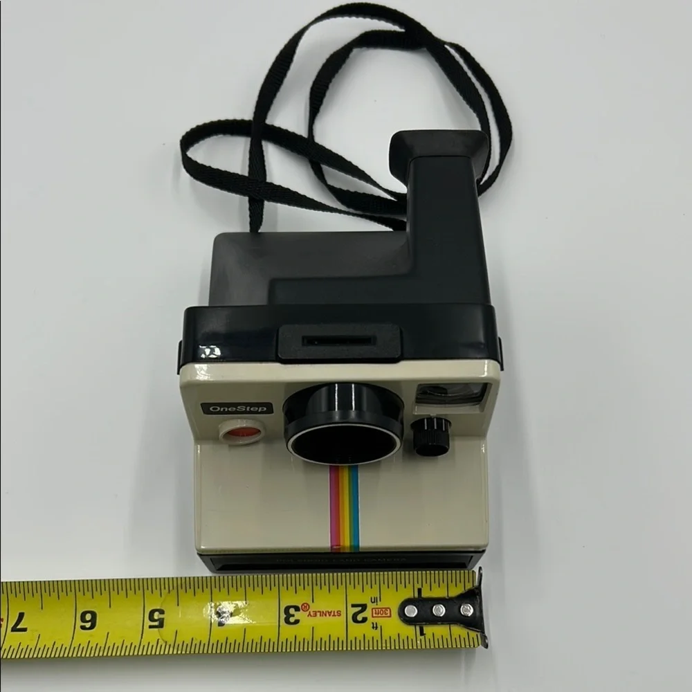 Vintage Polaroid Black and White Film Camera with Instant Photo Feature